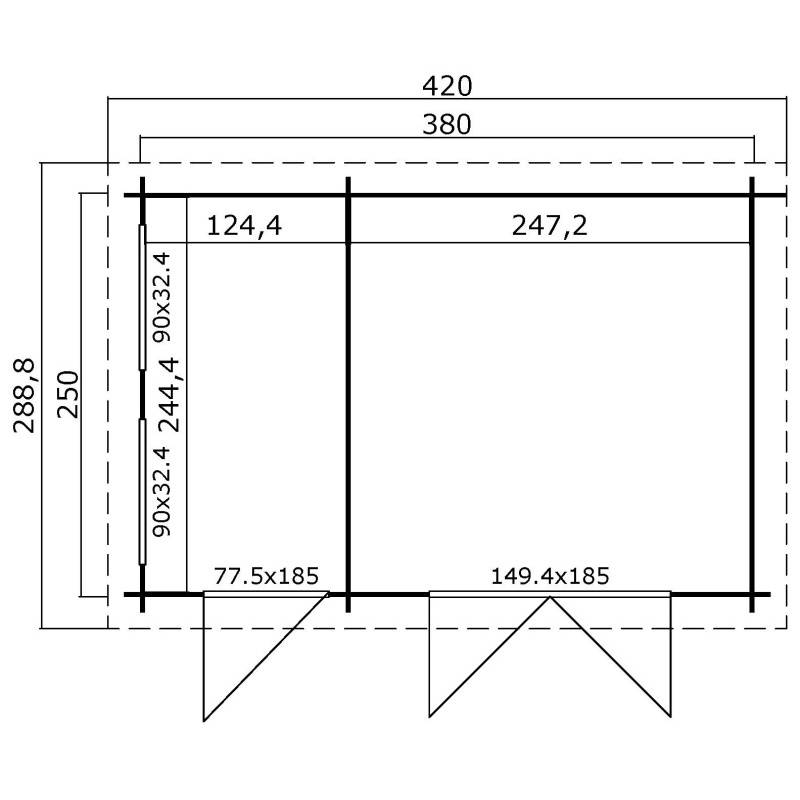 Zeichnung Gartenhaus Wiliam