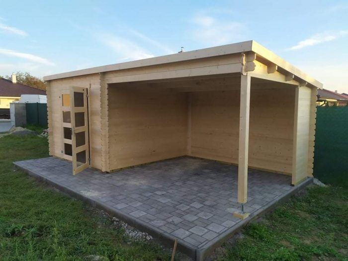 Novia Gartenhaus mit Vordach