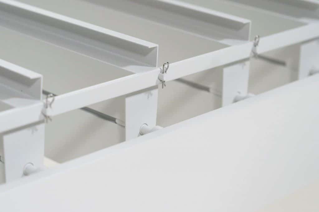 Detail der Aluminium-Bioklimapergola