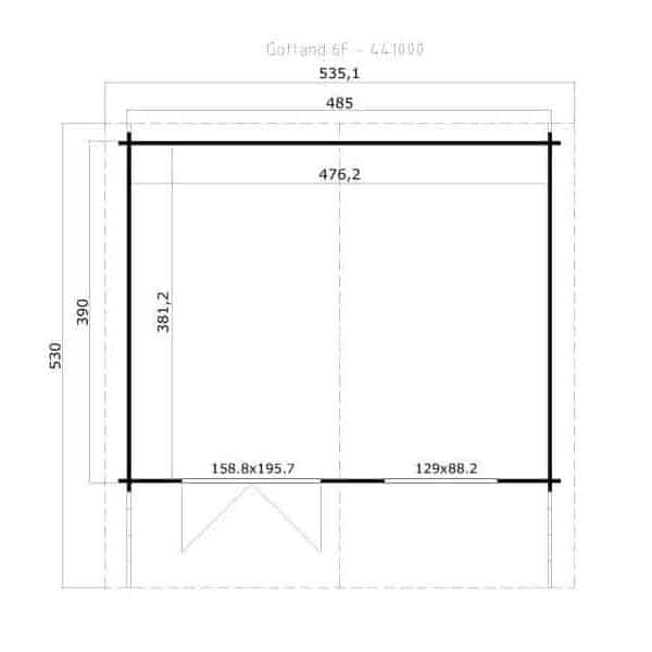 Grundriss des Gotland 6 F Häuschens