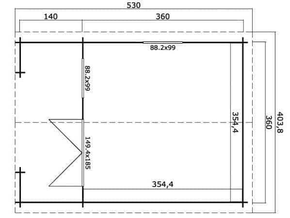 Luna Gartenhaus Grundriss