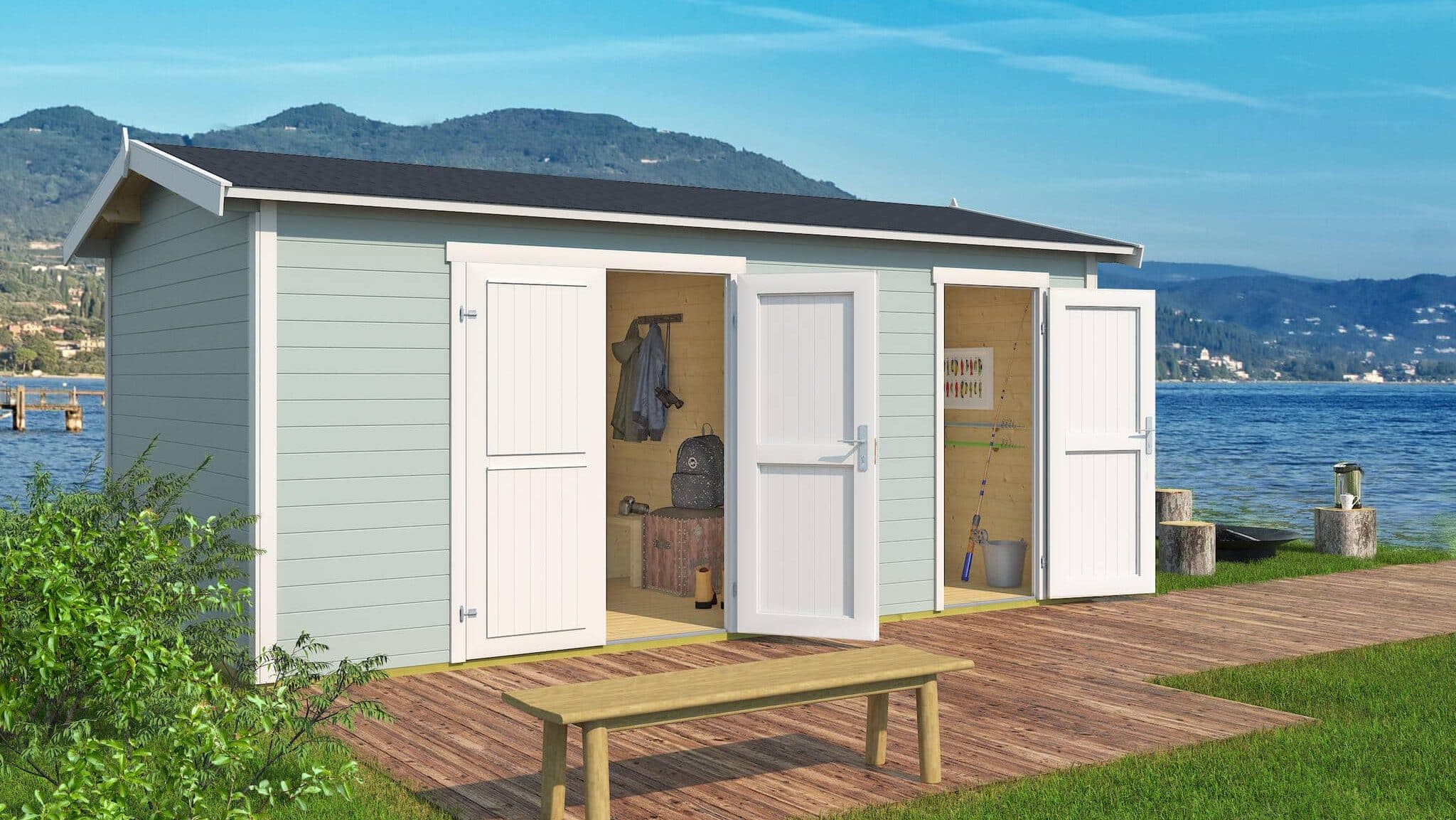 Garten Holz Montage Lager TUVALU XL