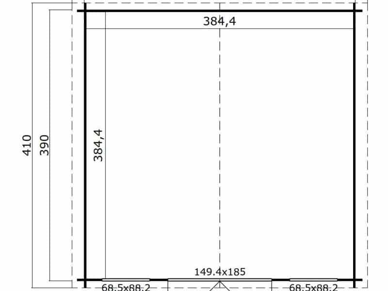 Zeichnung - Gartenhaus 28mm