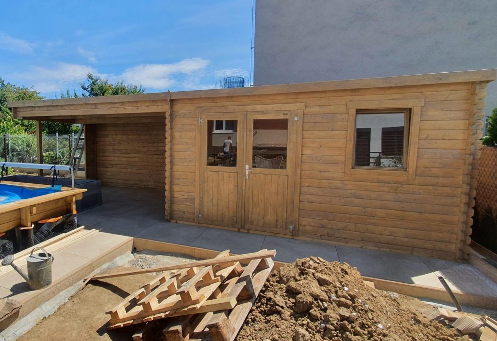 Gartenhaus mit Vordach RENO