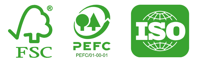 certifikáty FSC, PEFC, ISO pre záhradné domčeky