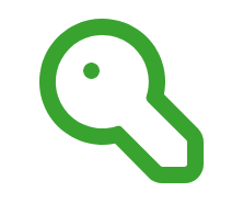 zelená ikonka kľúča