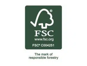 Logo FSC certifikácie pre zodpovedné hospodárenie s lesnými zdrojmi.